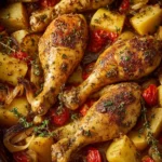 Easy Herb Roasted Chicken Legs Recipe Best Potatoes For Roasted Chicken Herb Roasted Chicken With Vegetables Dinner How To...