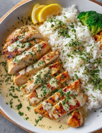 Easy Lemon Garlic Chicken Recipe Creamy Lemon Chicken Bowl Dinner 30 Minute Garlic Chicken Recipe Quick Creamy Chicken Din...