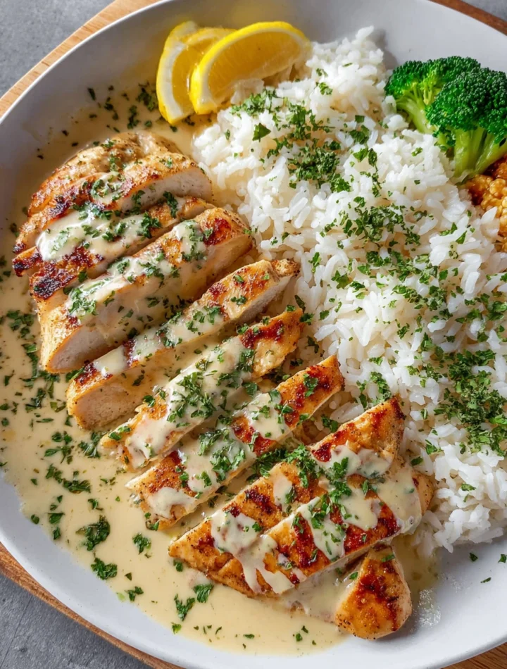 Easy Lemon Garlic Chicken Recipe Creamy Lemon Chicken Bowl Dinner 30 Minute Garlic Chicken Recipe Quick Creamy Chicken Din...