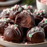 Easy Peppermint Brownie Truffles Recipe No-bake Peppermint Brownie Truffles Decadent Peppermint Chocolate Truffles Homemad...
