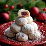 Easy Raspberry Almond Snowball Cookies Recipe Best Raspberry Filled Cookies For Christmas How To Make Almond Snowball Cook...