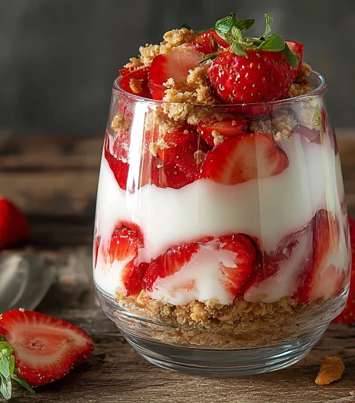 Easy Strawberry Parfait Recipe Homemade Strawberry Parfait Dessert Healthy Strawberry Yogurt Parfait Best Gluten-free Stra...