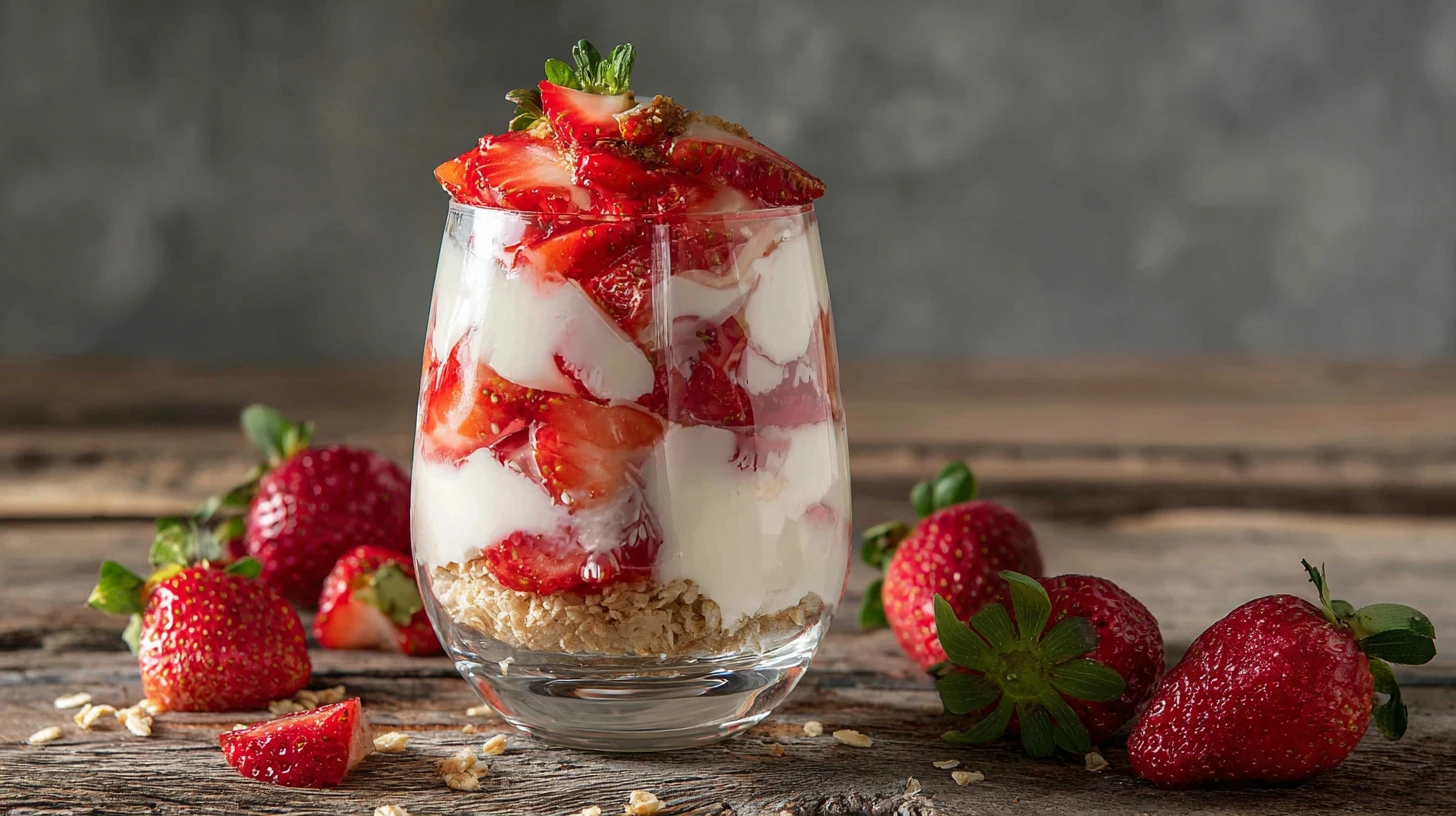 Easy Strawberry Parfait Recipe Homemade Strawberry Parfait Dessert Healthy Strawberry Yogurt Parfait Best Gluten-free Stra...