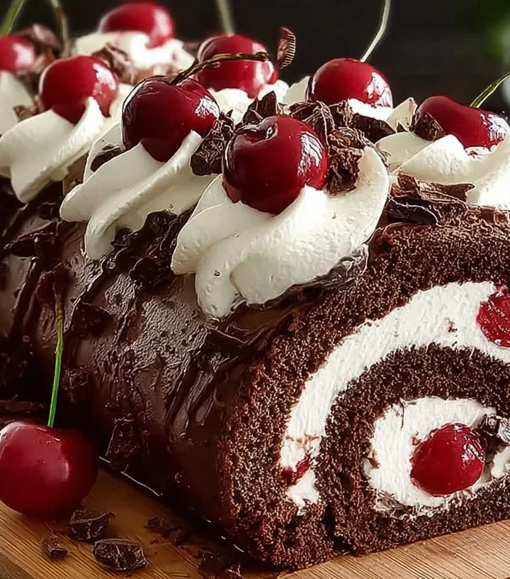 Elegant Black Forest Cake Roll Recipe How To Make A Black Forest Cake Roll Best Elegant Black Forest Cake Black Forest Cak...
