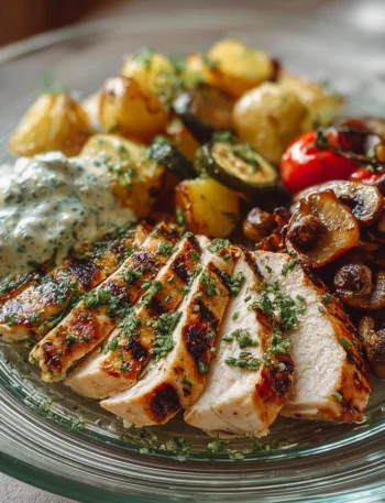 Grilled Chicken With Creamy Herb Sauce Recipe Best Herbs For Creamy Chicken Sauce Roasted Vegetables Pairing With Grilled ...
