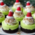 Grinch Mini Cheesecake Recipe Easy Grinch Mini Cheesecakes Christmas Grinch Cheesecake Bites Homemade Grinch Cheesecake Mi...