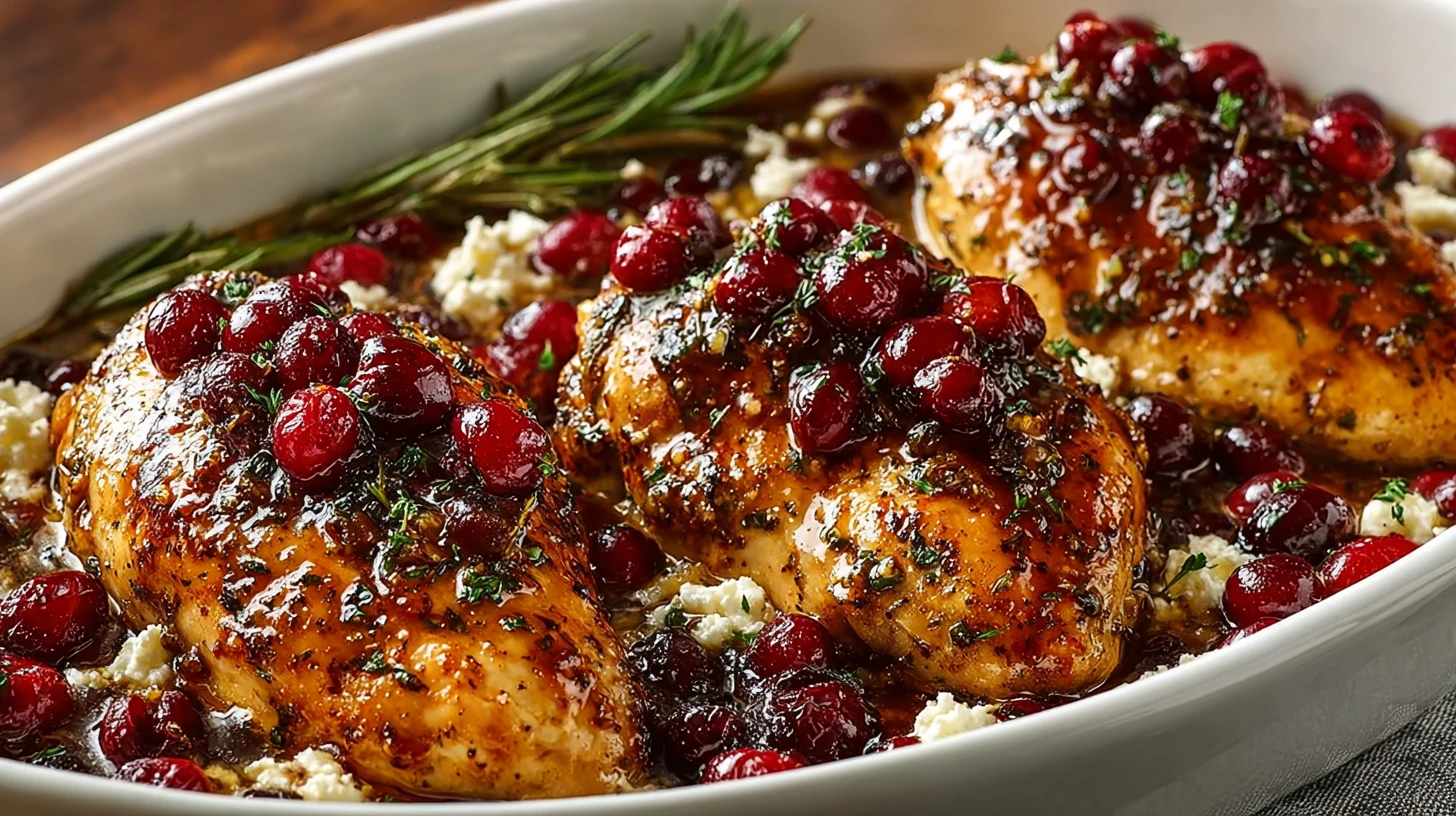 Honey Cranberry Chicken Bake with Ricotta Cheese