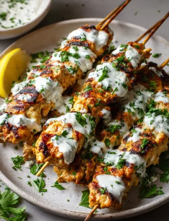Juicy Chicken Kofta Recipe Creamy Garlic Yogurt Sauce How To Make Chicken Kofta Best Yogurt Sauce For Kofta Chicken Kofta ...