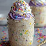 Overnight Oats Birthday Cake Recipe Birthday Cake Flavored Oats Breakfast Healthy Birthday Cake Oats Gluten-free Birthday ...