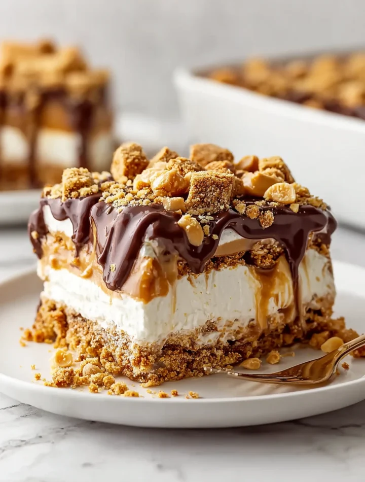 Peanut Butter Crunch Lasagna Recipe Easy Peanut Butter Lasagna Dessert Homemade Peanut Butter Crunch Lasagna Best Peanut B...