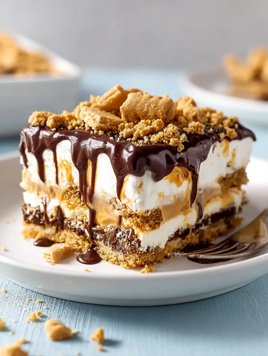 Peanut Butter Crunch Lasagna Recipe Easy Peanut Butter Lasagna Dessert Homemade Peanut Butter Crunch Lasagna Best Peanut B...