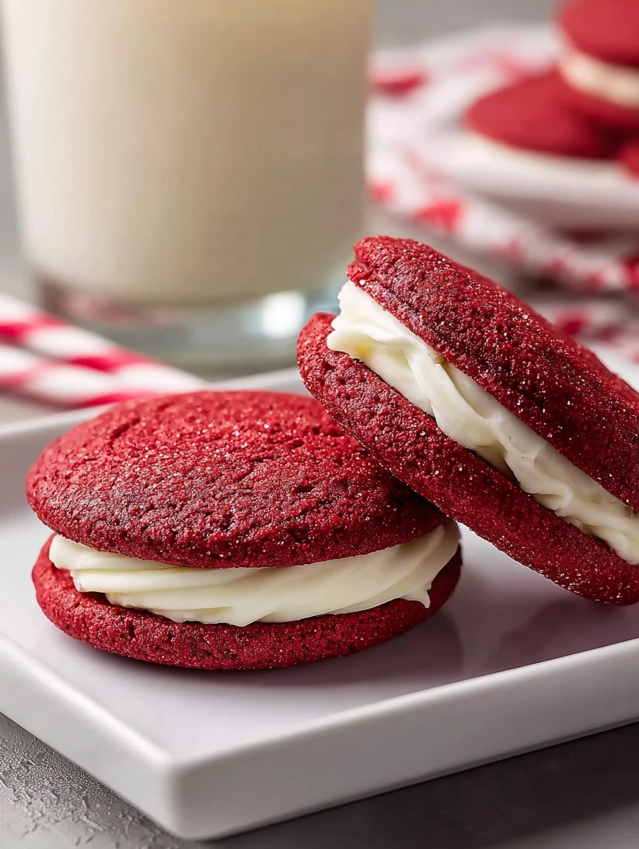Red Velvet Sandwich Cookies Recipe Buy Red Velvet Sandwich Cookies Online Best Bakery For Red Velvet Cookies Homemade Red ...
