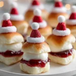 Santa Hat Yogurt Cake Sliders Recipe No-Bake Santa Hat Treats Festive Yogurt Cake Sliders Ideas Easy Santa Hat Desserts DI...