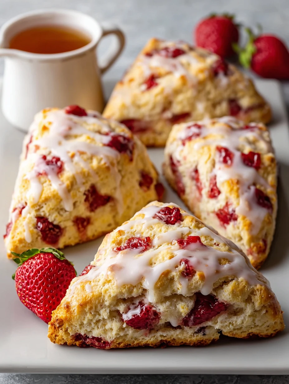 Dreamy Strawberries & Cream Scones: Pure Bliss in Every Bite!