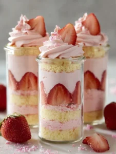 Strawberry Shortcake Dessert Cups (Irresistibly Pretty Mini Parfaits)