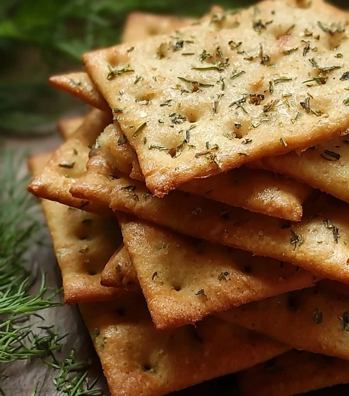 Deliciously Homemade Dill Crackers Tasty Snacking Delight