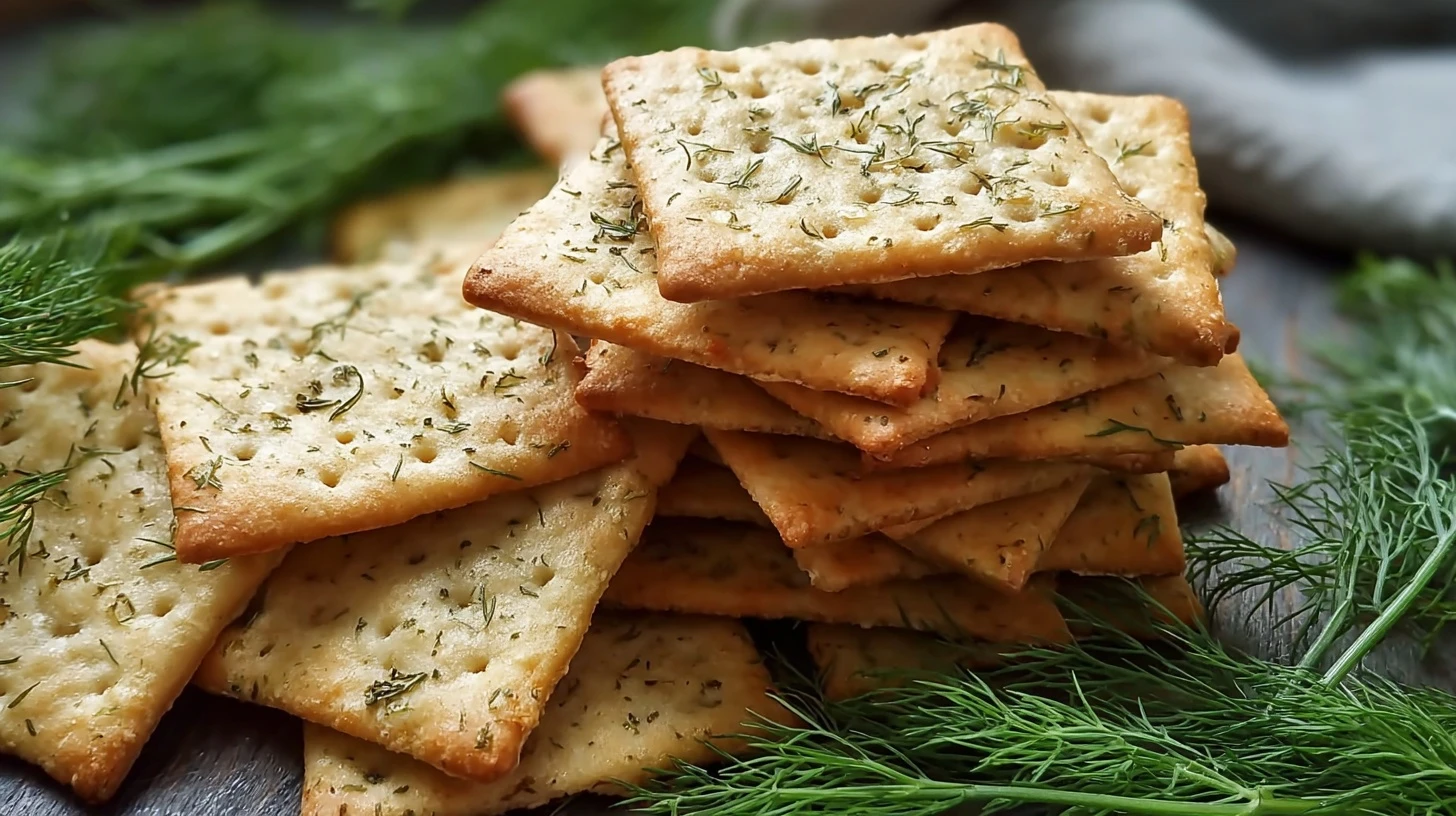 Deliciously Homemade Dill Crackers Tasty Snacking Delight