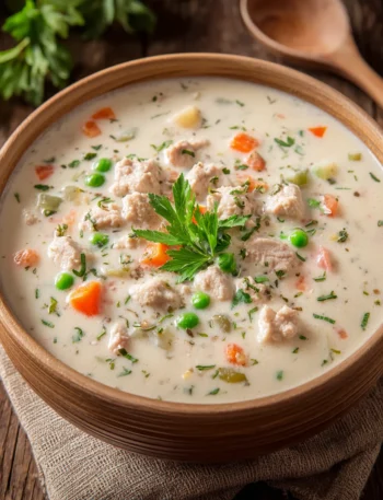 Creamy Italian Ground Chicken Soup