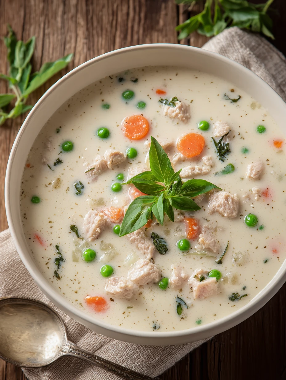 Creamy Italian Ground Chicken Soup