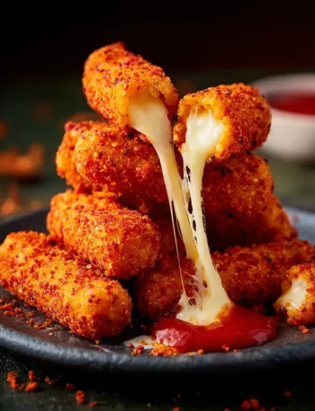 Hot Cheeto Mozzarella Sticks