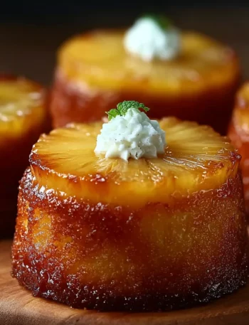 Pineapple Mascarpone Upsidedown Mini Cakes