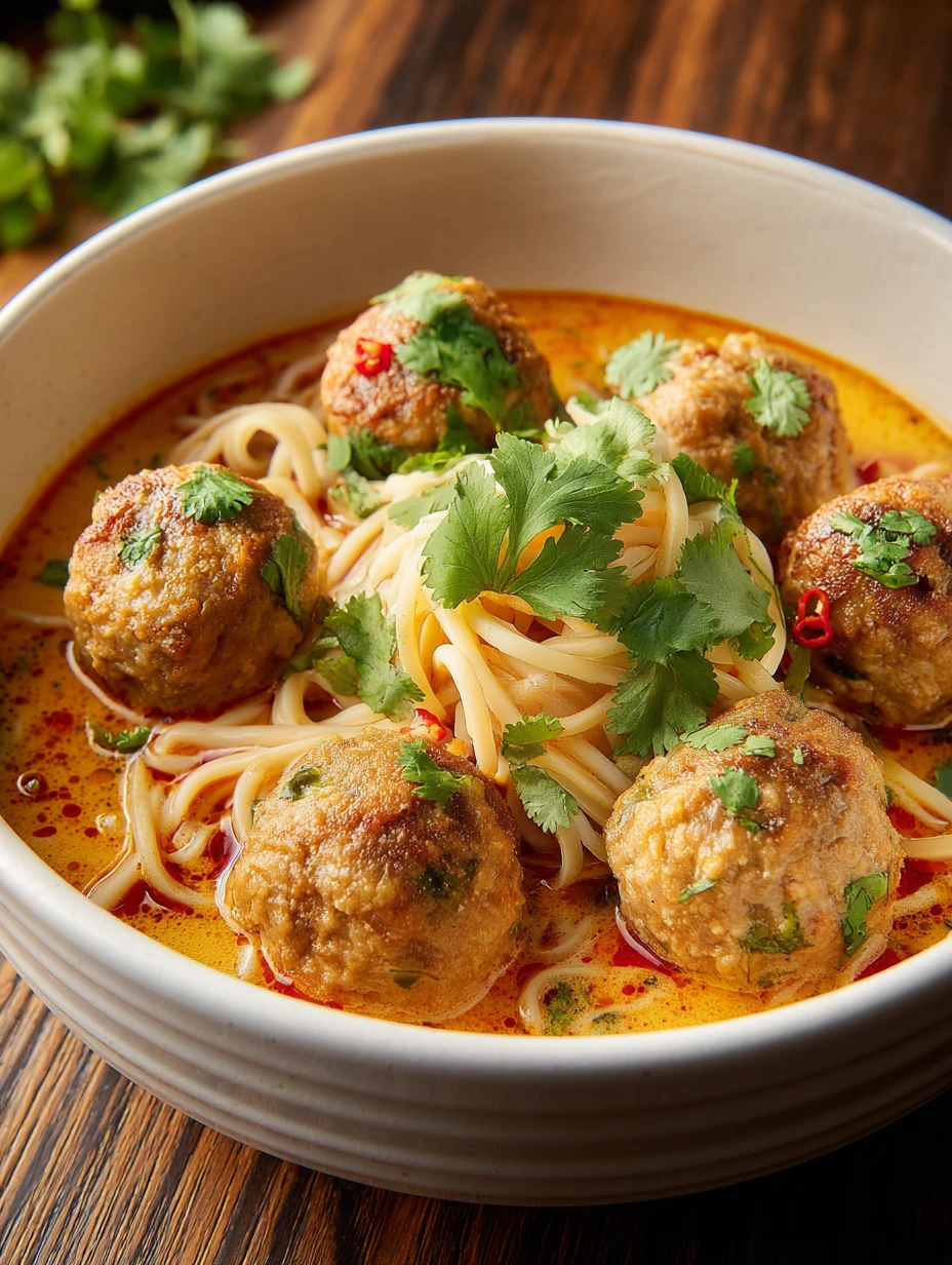 Thai Chicken Meatballs Coconut Curry