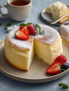 Yogurt Cloud Cake for a Light Dessert