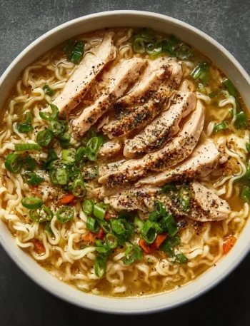 Aromatic Ginger Garlic Chicken Noodle Soup Comforting Bowl