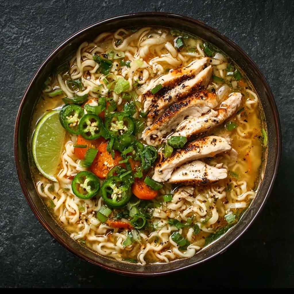 Aromatic Ginger Garlic Chicken Noodle Soup Comforting Bowl