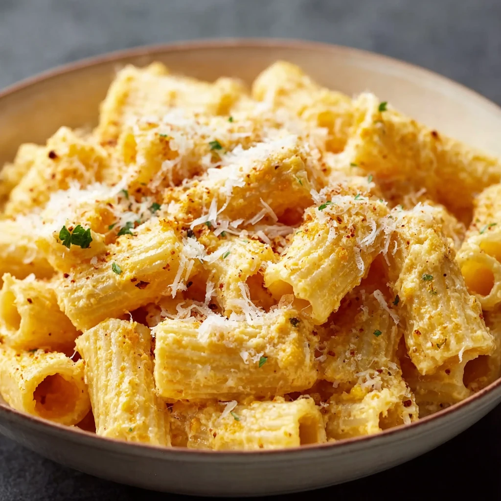 Creamy Cottage Cheese Rigatoni Highprotein Pasta Bake