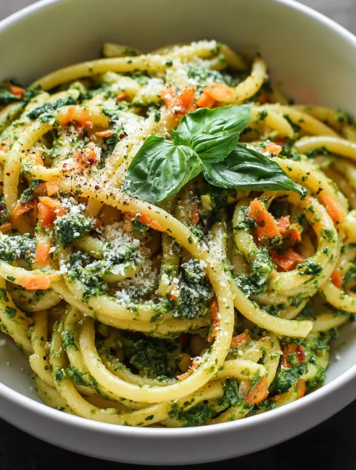 Creamy One Pot Pesto Pasta