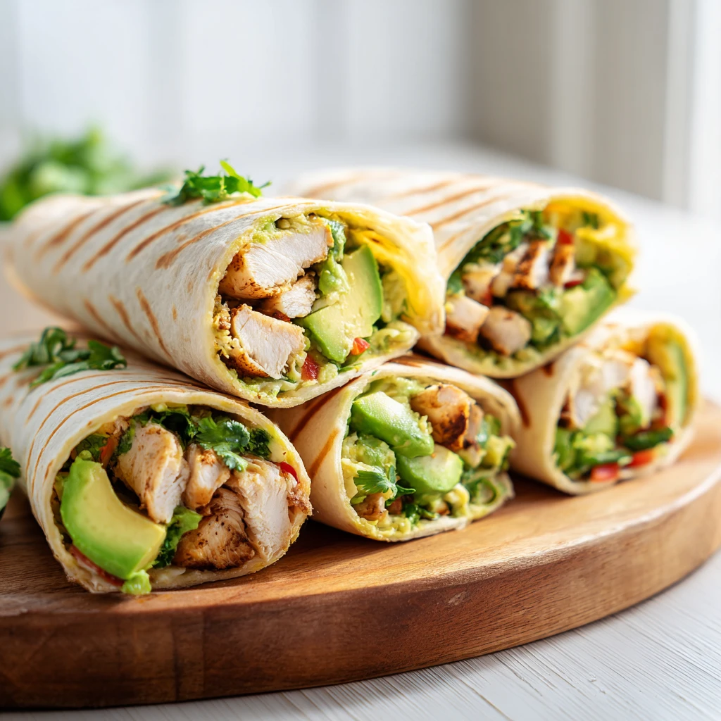Chicken Avocado Ranch Burritos Weeknight Dinner