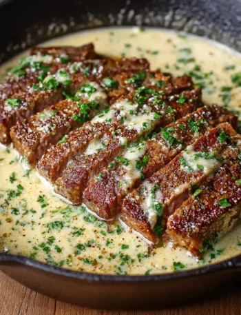 Garlic Butter Steak Parmesan Cream Sauce
