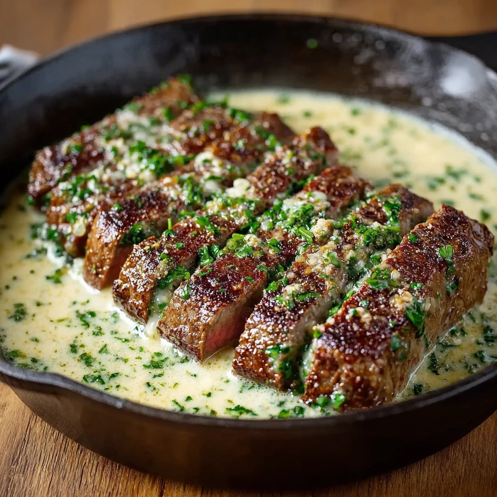 Garlic Butter Steak Parmesan Cream Sauce