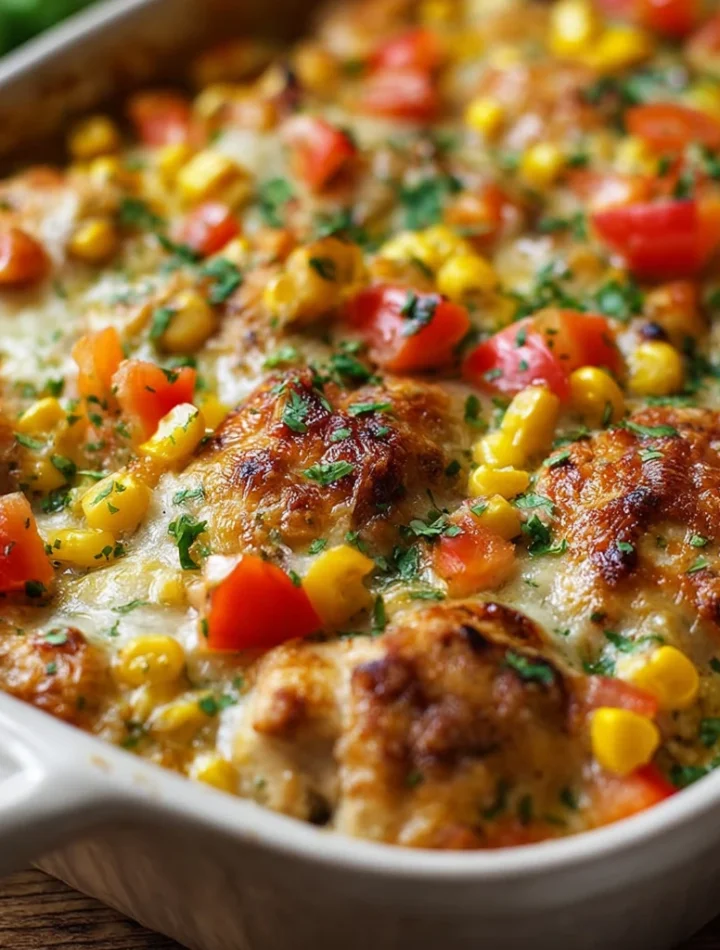 Healthy Salsa Verde Chicken Casserole