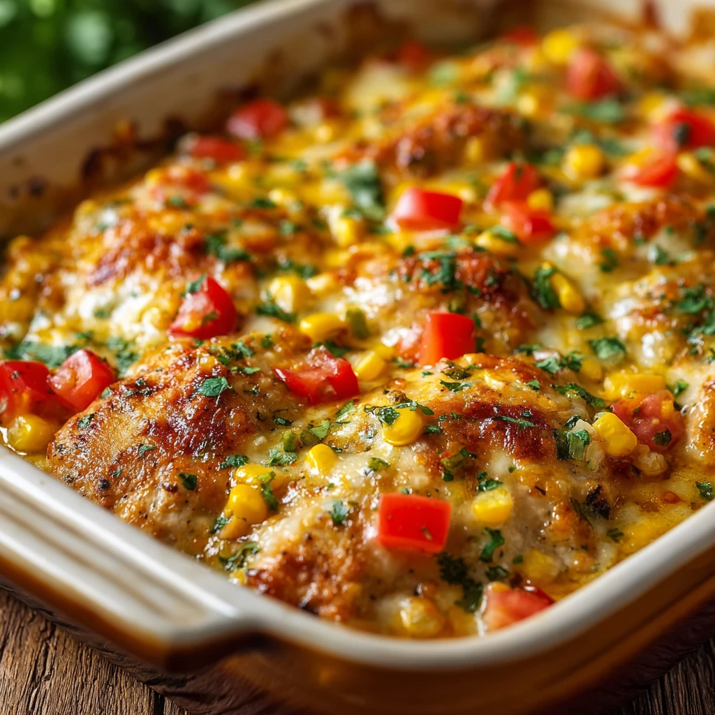 Healthy Salsa Verde Chicken Casserole