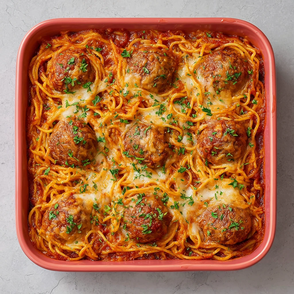 High Protein Baked Spaghetti Casserole