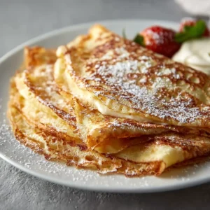 High Protein Cottage Cheese Crepes