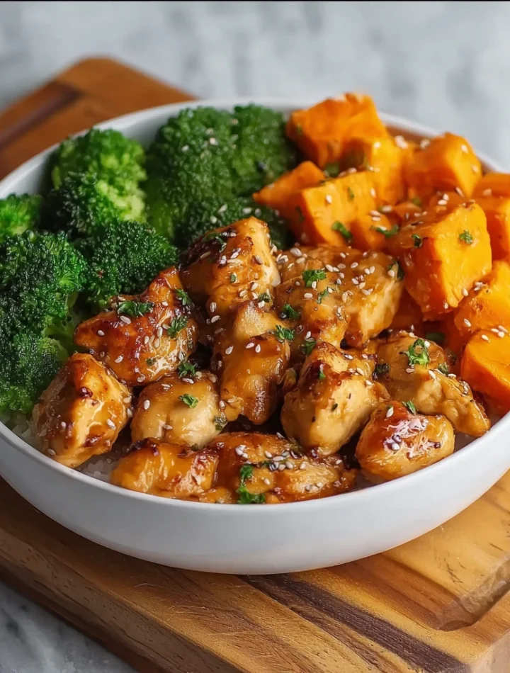 Honey Garlic Chicken Sweet Potato