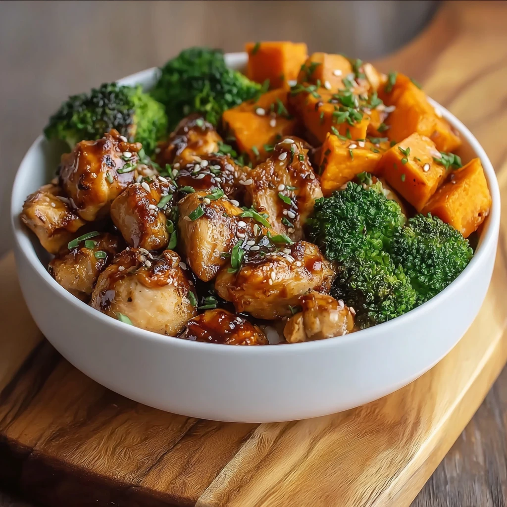 Honey Garlic Chicken Sweet Potato