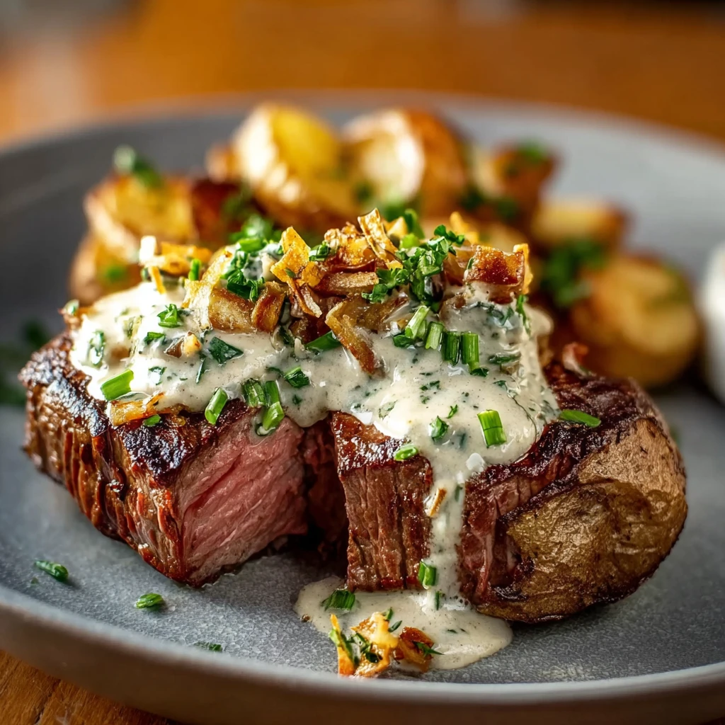 Loaded Steak Potato Ultimate Comfort Food Dinner