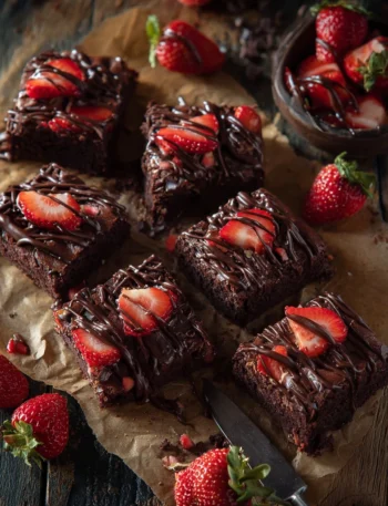 Strawberry Truffle Brownies