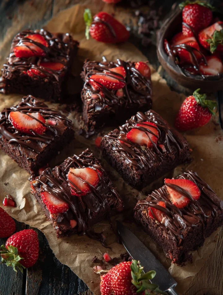 Strawberry Truffle Brownies