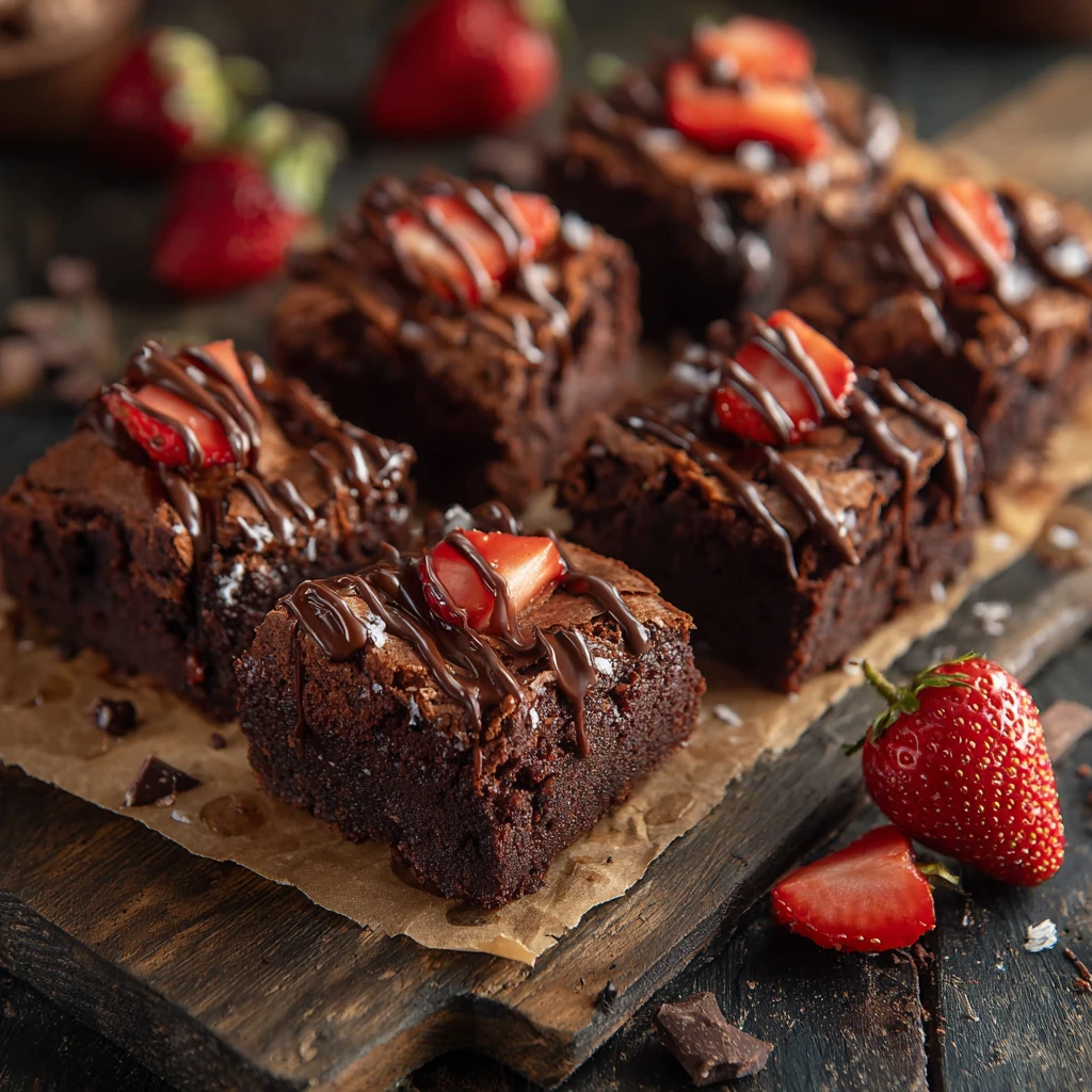 Strawberry Truffle Brownies