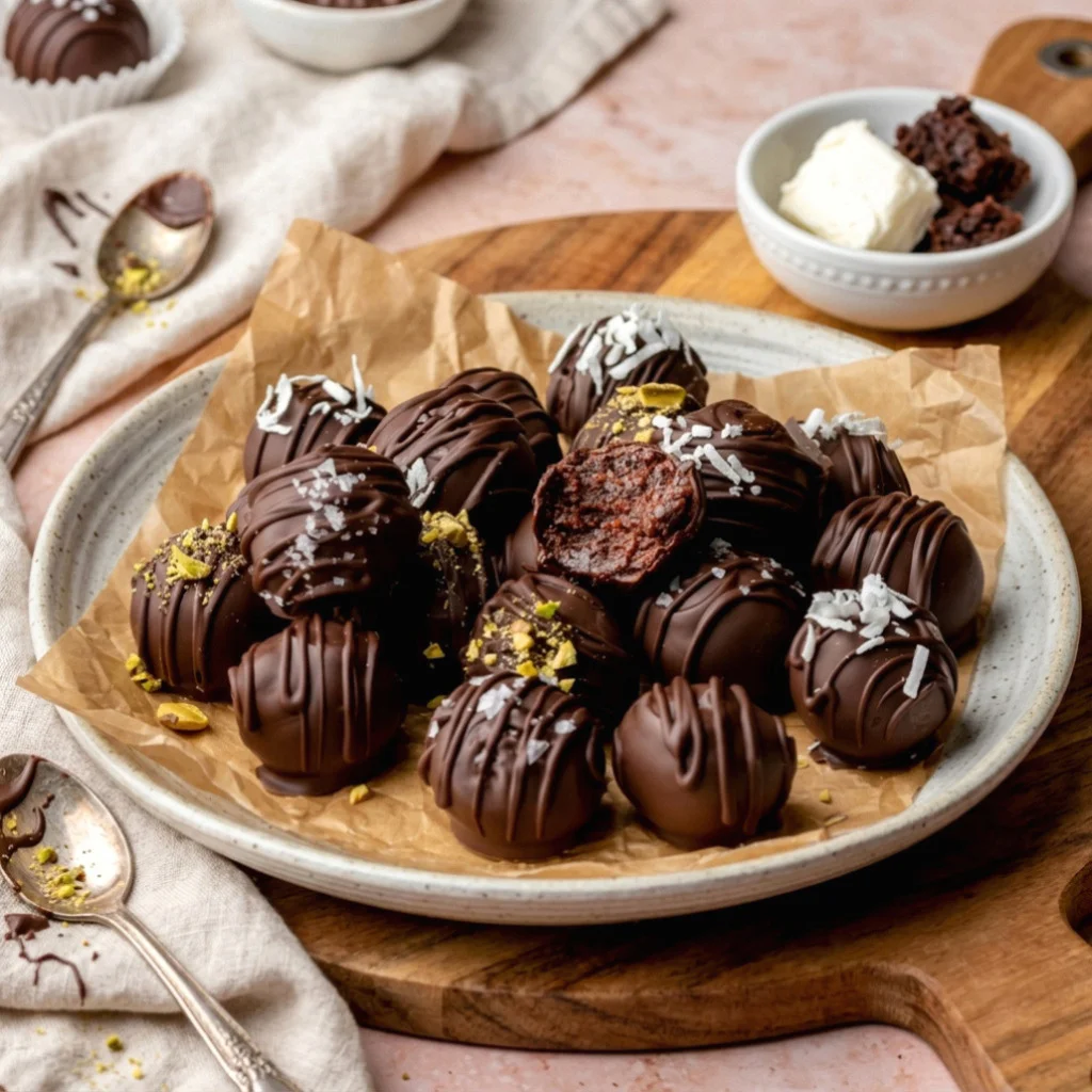 3-Ingredient Brownie Truffles