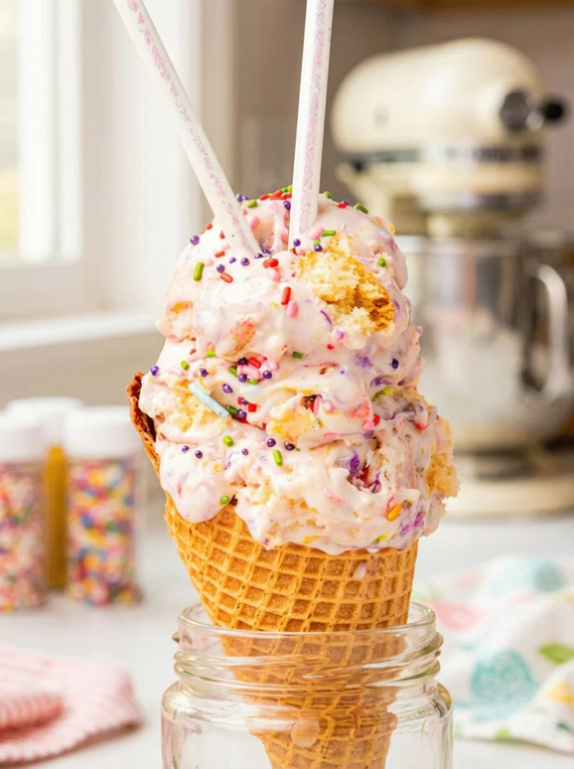 Birthday cake ice cream