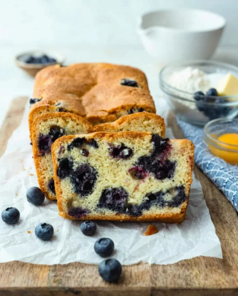 5 Ingredient Blueberry Bread